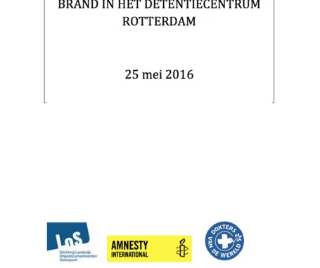 Voorkant rapport Brand in detentiecentrum