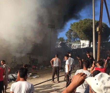 De brand in vluchtelingekamp Moria